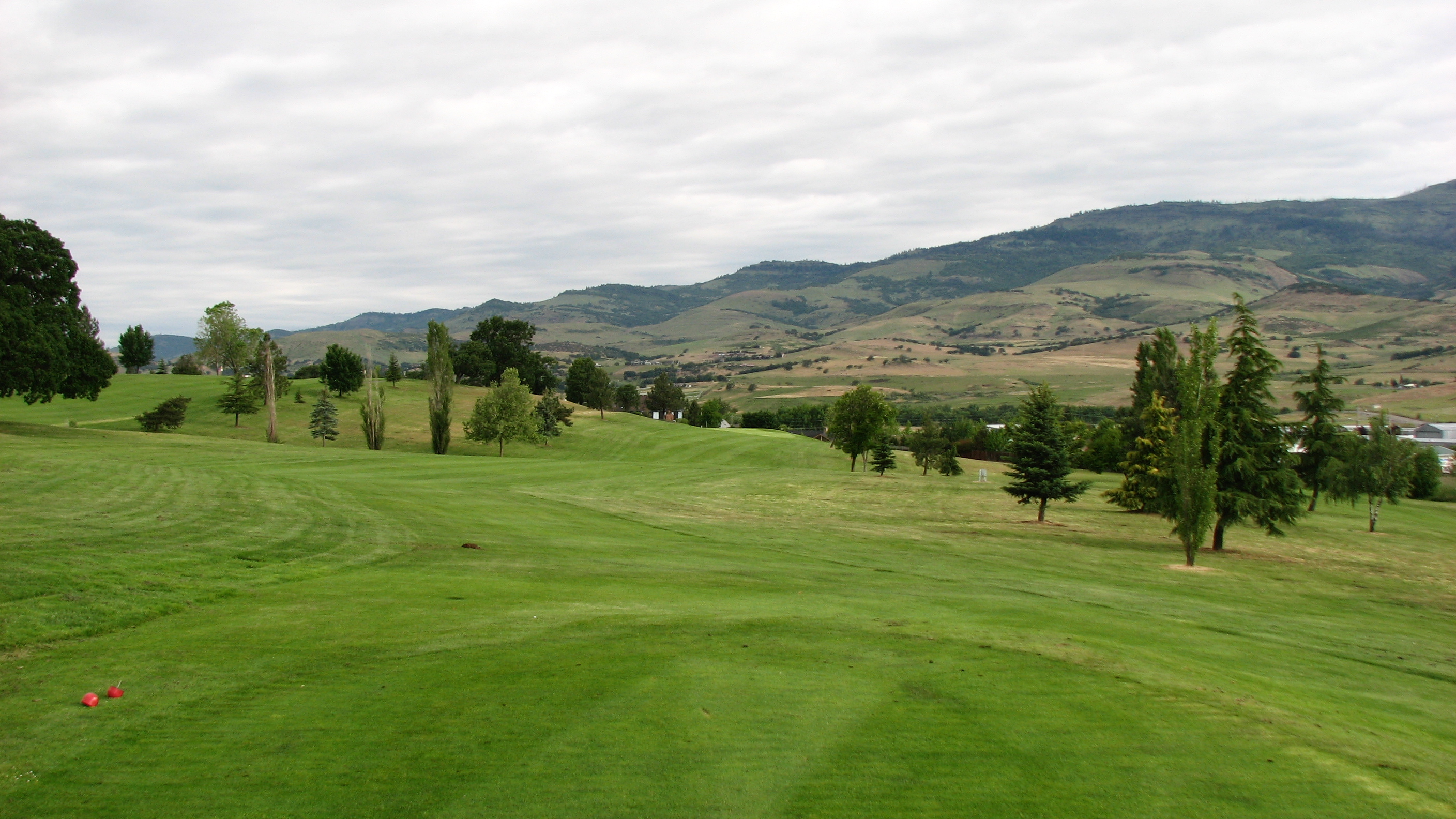 Aerial view of golf course
